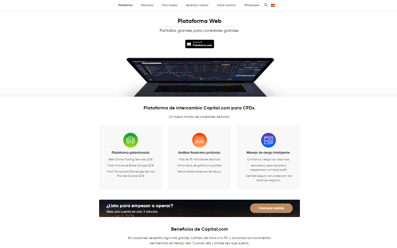 Plataforma web capital.com Plataforma web capital.com